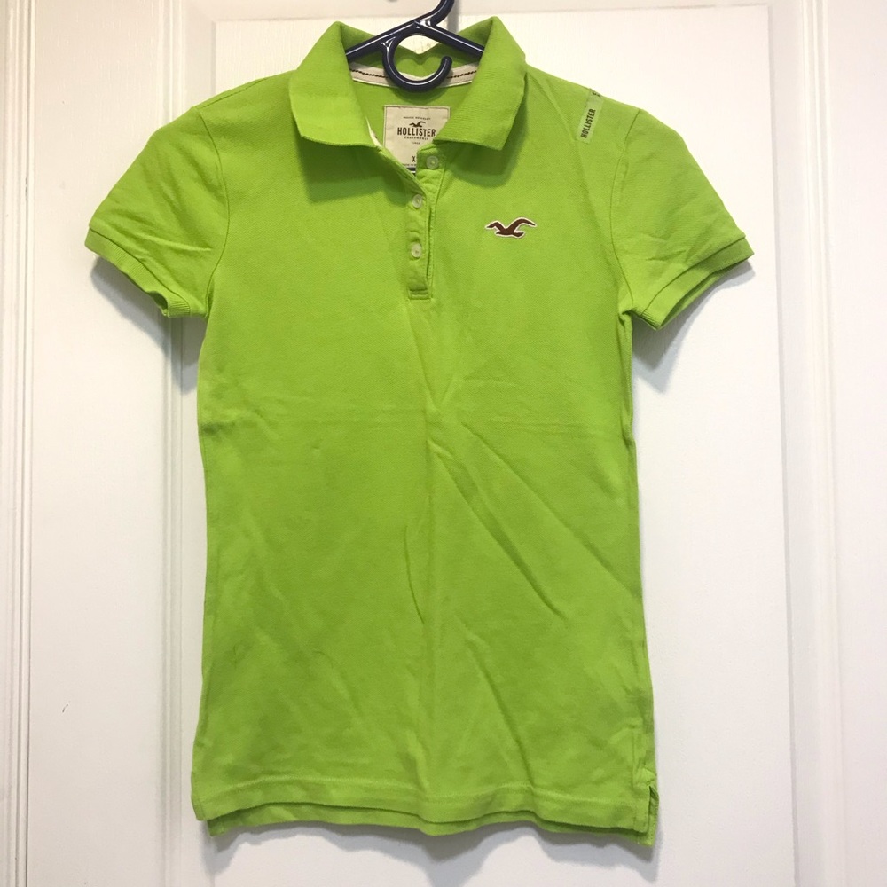 Green hollister polo